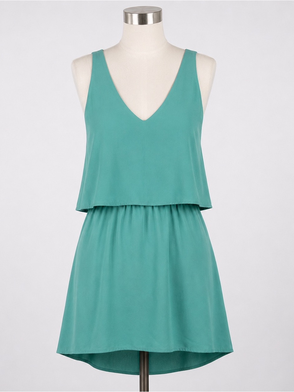 Dina Be Mint Green Scoop Back Bow Mini Dress